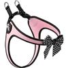 Generico PETTORINA TRE PONTI CHIUSURA IN PLASTICA BORDO NERO SENZA SOTTOPANCIA REGOLABILE EASY FIT FIOCCO ROSA (MIS. 2.5)