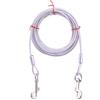 Generic Cavo di collegamento per cani con ganci in metallo resistente, in acciaio inossidabile, copertura in PVC, per esterni, cortile, campeggio