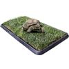 PetZolla Kit M Tartarughe PetZolla 92x52 cm - Terrario Tartarughe terra in Vera Erba Naturale con Vassoio Riutilizzabile - Casetta per tartarughe di terra Naturale - Dura fino a 5 mesi