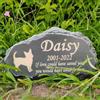 Generic JHB Personalizzato Rockery Pet Memorial Pietre con Pet Silhouettes Gatto Grave Makers Cane Pietra Decorativa All'aperto Memorial Giardino Perdita di Cane Cat Keepsake Regali