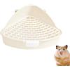JINGLING Vassoio WC con coniglio - Lettiera per gatti con guardrail alto, triangolare, capacità, WC ad angolo per animali domestici, riutilizzabile, rimovibile, per jingling