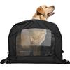 DEEMEED Borsa Moto per Cani XL - Trasportino per Cani Grandi fino a 36kg - Aggancio Universale Sissy Bar e Portapacchi - Cordura 1500D, Fondo in Alluminio Rigido e Massima Ventilazione Professionale
