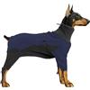 VasedGins Cappotto invernale per cani in caldo pile freddo giacche tuta tuta a collo alto, maglione per cani di piccola taglia e media, XXL, blu