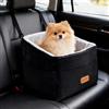 Nobleza Seggiolino Rialzato per Cani Fino a 13 kg, Seggiolino Auto per Cani Lavabile e Staccabile sotto, Cuccia Cane Auto con Tasche Portaoggetti, 50 x 50 x 40 cm