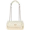 GUESS borsa a tracolla Cristi Convertible Crossbody Flap Bag Bone avorio