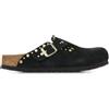 Birkenstock Sabot Boston con Rivetti in camoscio Nero 39