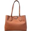 TWINSET Milano Borsa Shopper Bicolore con Oval T Art. 252TB7150 (Marrone)