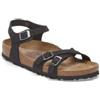 Birkenstock 1029526 Kumba SFB Black Sandali per Donna in Pelle Tripla fibietta (Taglia 38)