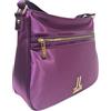 Before by Luigi Benetton Borsa Donna LANCETTI Sacca Tracolla in Tessuto tipo Raso riporti in Vernice Tracolla in Tessuto Personalizzata Regolabile Dimensioni: 34 X 28 X 11 cm. ART. LB23W-103-4 LINEA FAKTEN (MELANZANA)