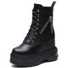 Jwans Stivali in Pelle da Donna Stivali Invernali Impermeabili con Plateau Alto Caldo Stivaletti con Zeppa con Tacco nascosti da Donna