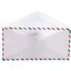I COUNT CALCOLATRICI 40 buste aerea 11x23cm con patella a punta, linee bordi verde, bianco e rosso