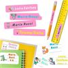 Gicaprice 230 Etichette adesive personalizzate colorate scuola materiale didattico in 2 formati convenienza,180 adesivi 50x10mm e 50 adesivi 50x30mm,utili a segnare penne, quaderni, matite, libri, ecc. ROSA
