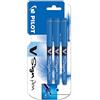 Pilot V-Sign - Confezione di 3 penne con punta in feltro media blu