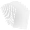 hd brico 100 Buste, Buste Perforate Formato A4, fogli trasparenti incolori A4 /Buste Perforate, Lucide, Alto Spessore, 30 x22 cm Trasparenti