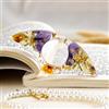 KEMEILA Segnalibro personalizzato in resina con fiori secchi, segnalibro per calze natalizie, accessori personalizzati da leggere a forma di anello di fiori fatti in casa (stile 2)