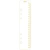 Zelten A5 6 fori Raccoglitore Cartella Organizzatore Slide-in Plastica Segnalibro Divisori Righello (Metric System Gold, A5)