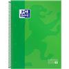 Oxford 100430199 - Collegeblock Recambio, Taccuino con copertina rigida e microperforazione, A4, Verde