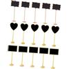 HAPINARY Lavagnetta Mini 15 Pezzi per Messaggi Forme a Cuore e Rettangolo Angolato in Materiale Sintetico Nero, per Ristorante e Camera da Letto