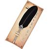 Gullor Feather Quill Pen e 5 pennini per calligrafia per principianti e bambini, set di penne per calligrafia, colore nero