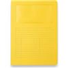 KORAT - Cartelle con Finestra a 3 Lembi 120 g - Confezione 50 Pezzi - Formato A4, Finestra PVC - Cartelline Resistenti Multicolore Made in Italy - 8 Colori per Archivio e Ufficio (Giallo)