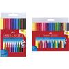 Faber-Castell Pennarelli GRIP COLOUR MARKER, confezione da 20, colori assortiti; contenuto della confezione: 20 pezzi
