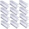 PLAFOPE Porta Etichette per Trasparente 30 Pezzi per Scaffali Supermercato, Supporto Cartellino per Espositori al Dettaglio, Clip Resistente per Mensole e Segnaletica Negozio
