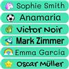 Haberdashery Online 50 Adesivi personalizzati con nome per bambini. Etichette adesive per scuola, asilo, libri, giocattoli e contenitori Tupperware. Etichette impermeabili 6x1 cm.