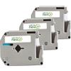 callmenew 3 x Callmenew PF-B MK-221 compatibili con Brother M-K221 9 mm/8 m White ricambio per MK-221 Brother PT-65 9 mm per P-Touch PT-65 PT-60 PT-90 PT-55 PT-M95 PT-85 PT-80, nero su bianco