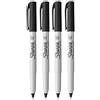 Sharpie Pennarelli Indelebili per Plastica, Marcatori a Punta Ultra Fine, Inchiostro Nero, Confezione da 4