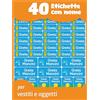 LabelTiger Set di Etichette Adesive Personalizzate per Bambini (40 pz, Blu) | Etichette Asilo Nido e Scuola, Etichette per Vestiti Bambini e Oggetti, Lavabili in Lavatrice e Lavastoviglie, Durevoli
