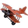 CENPEK - Aerei in ferro retrò per aerei artigianali in stile vintage, modello aereo in metallo, modello biplano aereo, modelli di aerei in metallo, ornamento giocattolo artigianale souvenir (rosso)