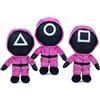 Squid Game Grandi Giochi - Squid Game Peluche Guardie Assortiti 3 Modelli 28cm- QUID02000