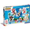 Clementoni - 28526 - Supercolor Puzzle - Sonic - 24 Maxi Pezzi - Puzzle Bambini 3 Anni, Puzzle Cartoni Animati, Made In Italy