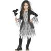 FIESTAS GUIRCA | Costume Ghost Girl (10-12 anni) - Vestito e Velo - Costume da Fantasma per Halloween, Carnevale e Feste - Ideale per Bambine - Nero e Bianco