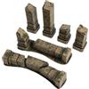 Tims Plum Set di 5 rovine da tempio per giochi di guerra da 28 mm | accessori dettagliati per terreni fantasy grigi adatti per Warhammer, Age of Sigmar e altri giochi da tavolo