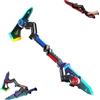 GUUZETU Interstellar Spark Battle Blade Lama Luminosa a LED a Doppia modalità, Giocattolo fantascientifico trasformante Ascia da Battaglia, 7 Cambi di Colore, Commutazione con Un Pulsante