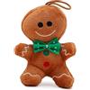 Toyland® 10cm (4) Peluche Peluche Soft Toy giocattolo con legame verde Bow - Giocattoli Soft Christmas - Decorazioni natalizie