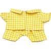 niannyyhouse 10 cm/15 cm/20 cm Abbigliamento per Bambola in Peluche Camicia e Pantaloni Multi-Colore a Quadri Set Pigiama per Bambola (Giallo, 10 cm)