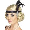 SMIFFYS Black Satin Charleston Headband