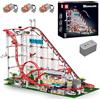 Mould King 11014 Set di montagne russe tecnologiche, 3646 parti modello di montagne russe loop del parco dei divertimenti per adulti, modello di blocco elettrico del MOC