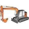 Hasegawa HWM01 Hitachi 1:35 Escavatore ZAXIS135US, Multi