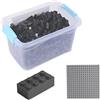 Katara 1827 - Set 520 Mattoncini 4x2 Base Scatola Compatibile Lego, Sluban, Papimax, Q-Bricks - Grigio
