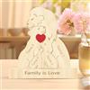 Shueewago Puzzle in Legno Personalizzato Leone di Famiglia con 2-7 Nomi e Base, Decorazione in Legno su Misura, Adatto come Regalo di Compleanno per la Festa della Mamma, Festa del Papà o come Scultura di Leone