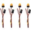 NATEFEMIN 4* RC Auto LED Luce per Tamiya Truck 1/14, RC Auto LED Strobing Lampeggiante Rotante Luce Della Polizia Ricambio Accessorio Parte