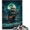 BUBELS Nave pirata 1000 Pezzi Puzzle per Adulti Bambini Premium 100% Bordo Riciclato Rompicapo Puzzle 26,1x38 cm
