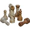 Marble Hives Set di pezzi di scacchi in marmo | Figure in pietra intagliate a mano per adulti, pezzi di scacchi compatibili con tavole da 10, 12 e 15 (corallo e marrone)