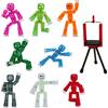 StikBot Zing - Set di 8 action figure trasparenti da collezione e treppiede per cellulare, per creare animazione stop motion, ideale per bambini dai 4 anni in su