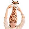 Generico Cappello da giraffa in peluche per bambino, cappello da copricapo da giraffa, Berretto con testa di giraffa animale tridimensionale per bambini, Cappello in costume a forma di animali dei cartoni anim