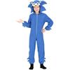 FIESTAS GUIRCA | Costume Riccio Blu Bambino (10-12 anni) - Tuta e Cappuccio - Travestimenti Animali, Kigurumi, Videogiochi, Cosplay per Carnevale, Halloween, Feste Bambini Unisex - Blu