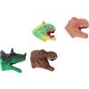 Yardwe Burattini da Dito Attività di Immaginazione e Comunicazione in Plastico Testa di Dinosauro 4 Pezzi per Bambini Gioco per Casa e Asilo